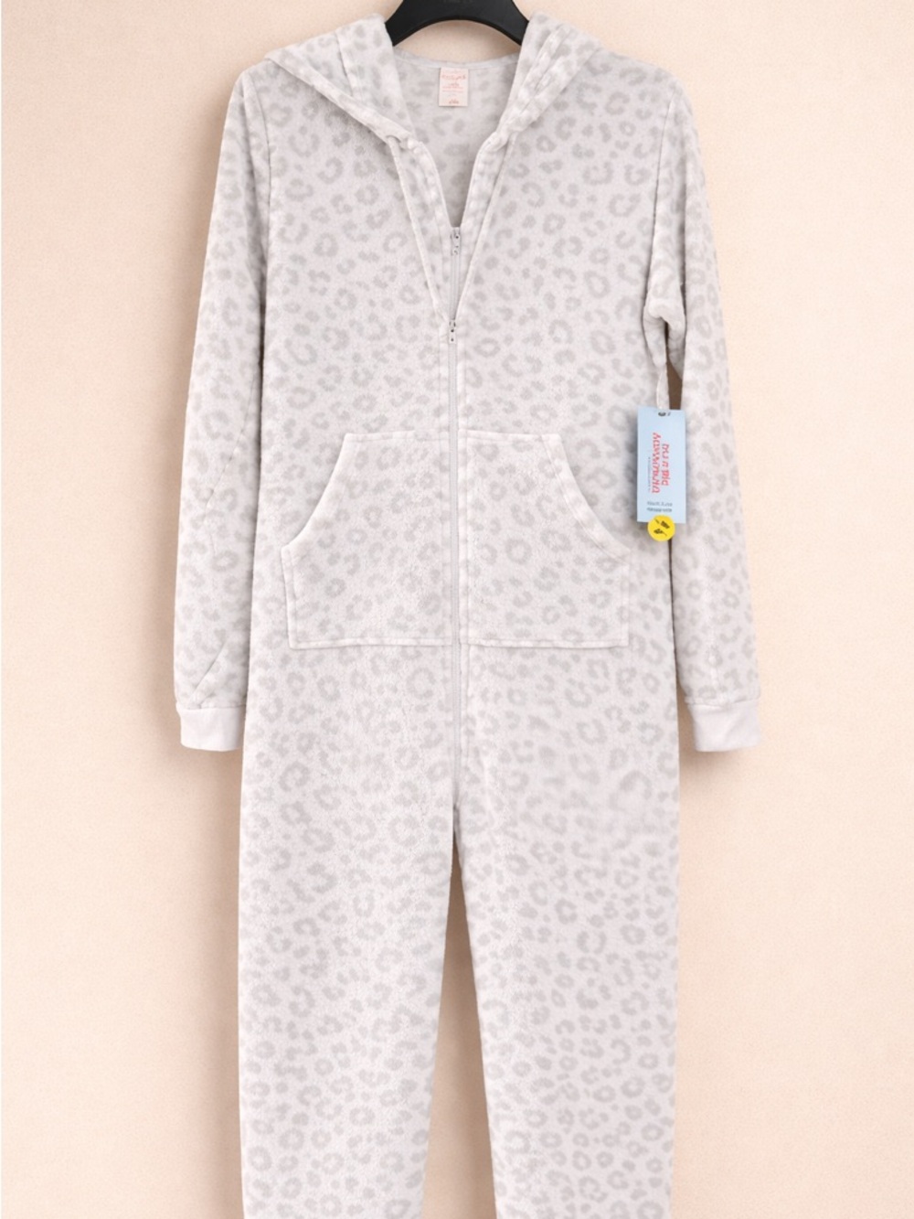 Cozy Leopard Print Hooded Jumpsuit | Youth XL (Fits Women’s S) NWT - Picture 2 of 5